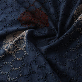 Natural Dyed Ajrakh Hand Block Print Cotton Hakoba Fabric 40