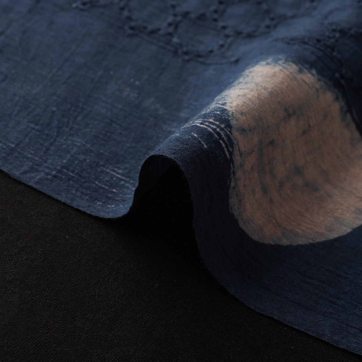 Natural Dyed Ajrakh Hand Block Print Cotton Hakoba Fabric 40