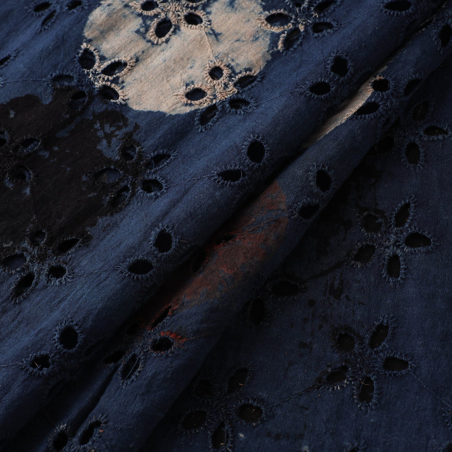 Natural Dyed Ajrakh Hand Block Print Cotton Hakoba Fabric 41