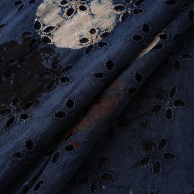 Natural Dyed Ajrakh Hand Block Print Cotton Hakoba Fabric 41