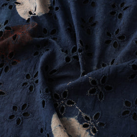 Natural Dyed Ajrakh Hand Block Print Cotton Hakoba Fabric 41