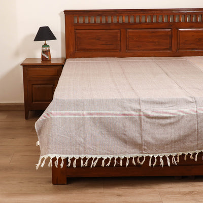 Handloom Cotton Single Bedsheet (90 x 60 in) 211