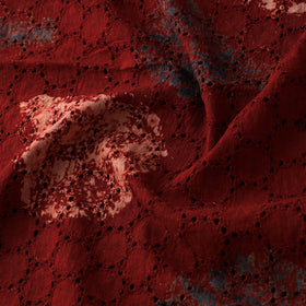 Natural Dyed Ajrakh Hand Block Print Cotton Hakoba Fabric 42