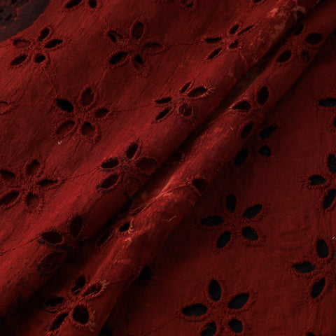 Natural Dyed Ajrakh Hand Block Print Cotton Hakoba Fabric 43