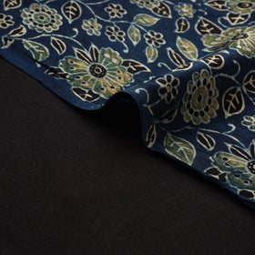 Blue - Ajrakh Hand Block Print Natural Dyed Modal Silk Fabric 33