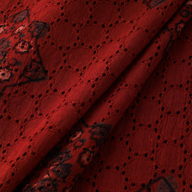 Natural Dyed Ajrakh Hand Block Print Cotton Hakoba Fabric 45