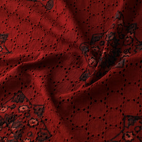 Natural Dyed Ajrakh Hand Block Print Cotton Hakoba Fabric 45