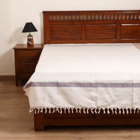 Handloom Cotton Single Bedsheet (90 x 60 in) 214