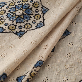Natural Dyed Ajrakh Hand Block Print Cotton Hakoba Fabric 47