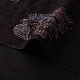 Natural Dyed Ajrakh Hand Block Print Cotton Hakoba Fabric 48