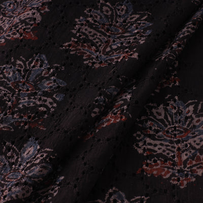Natural Dyed Ajrakh Hand Block Print Cotton Hakoba Fabric 49