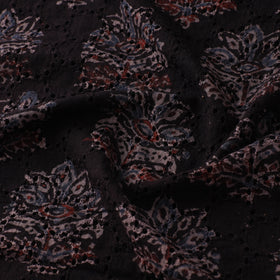 Natural Dyed Ajrakh Hand Block Print Cotton Hakoba Fabric 49