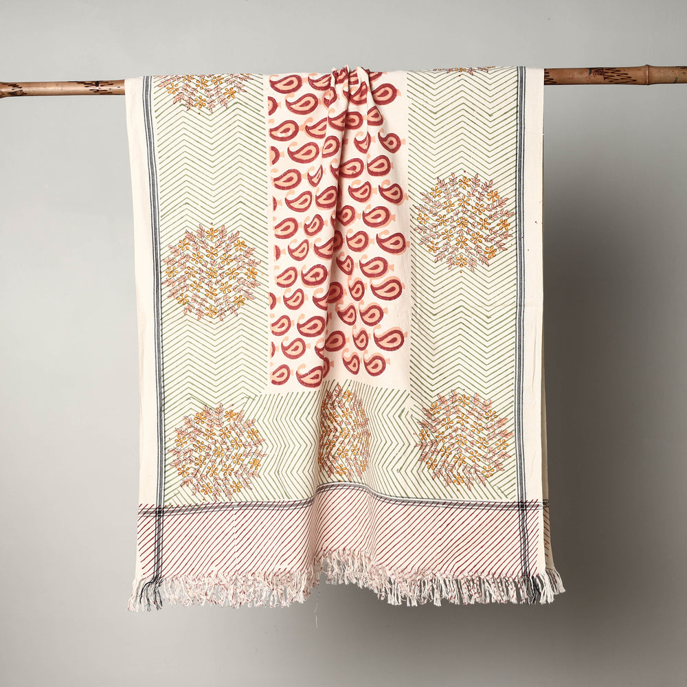 Block Printed Cotton Towel
