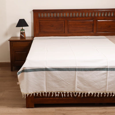 Handloom Cotton Single Bedsheet (90 x 60 in) 216