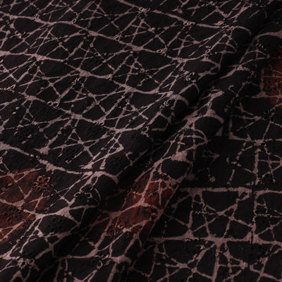 Natural Dyed Ajrakh Hand Block Print Cotton Hakoba Fabric 50