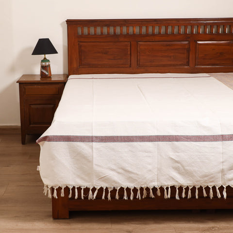 Handloom Cotton Single Bedsheet (90 x 60 in) 217