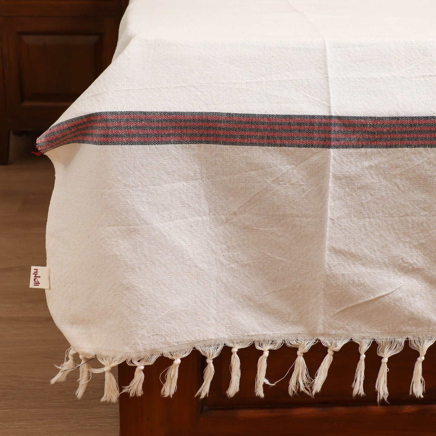 Handloom Cotton Single Bedsheet (90 x 60 in) 217