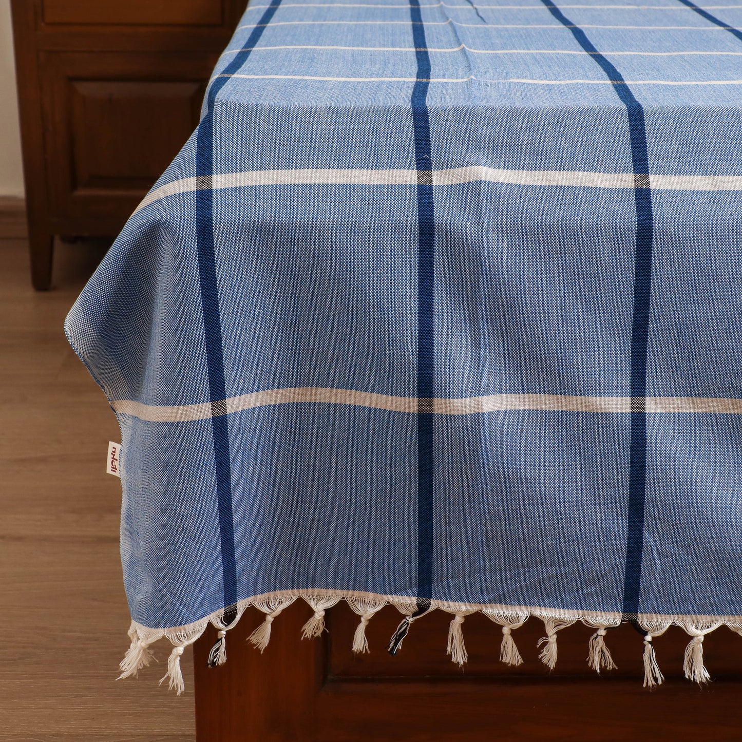 Handloom Cotton Single Bedsheet (90 x 60 in) 218