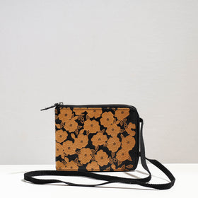  Handcrafted Embossed Leather Passport Holder Sling Bag 