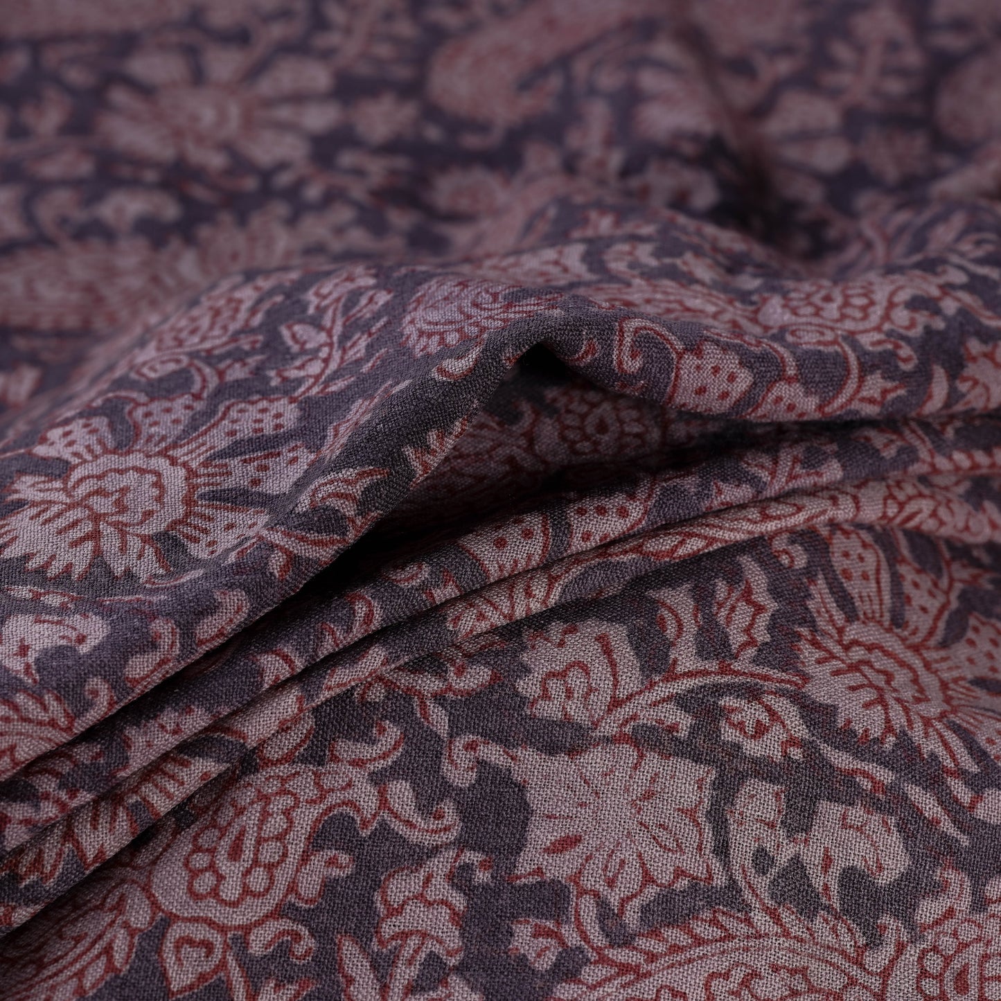 Bagh Hand Block Print Pure Handwoven Merino Wool Natural Dyed Fabric 02