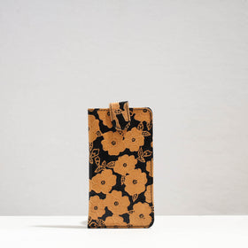 Yellow Handcrafted Embossed Leather Spectacle Case