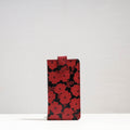 Red Handcrafted Embossed Leather Spectacle Case
