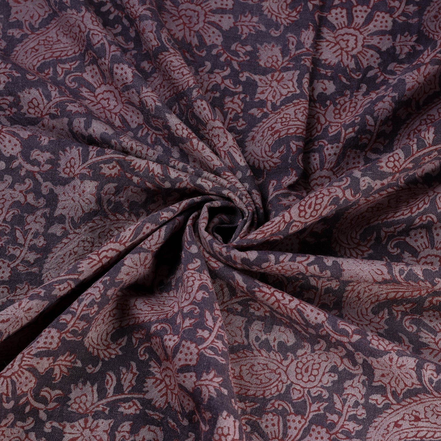Bagh Hand Block Print Pure Handwoven Merino Wool Natural Dyed Fabric 02