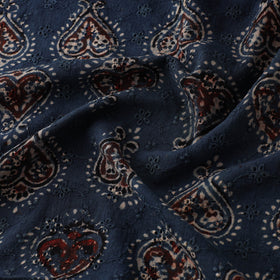 Natural Dyed Ajrakh Hand Block Print Cotton Hakoba Fabric 54