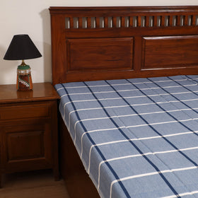Handloom Cotton Single Bedsheet (90 x 60 in) 219