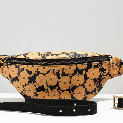 Handcrafted Embossed Leather Fanny Pack / Waist Bag