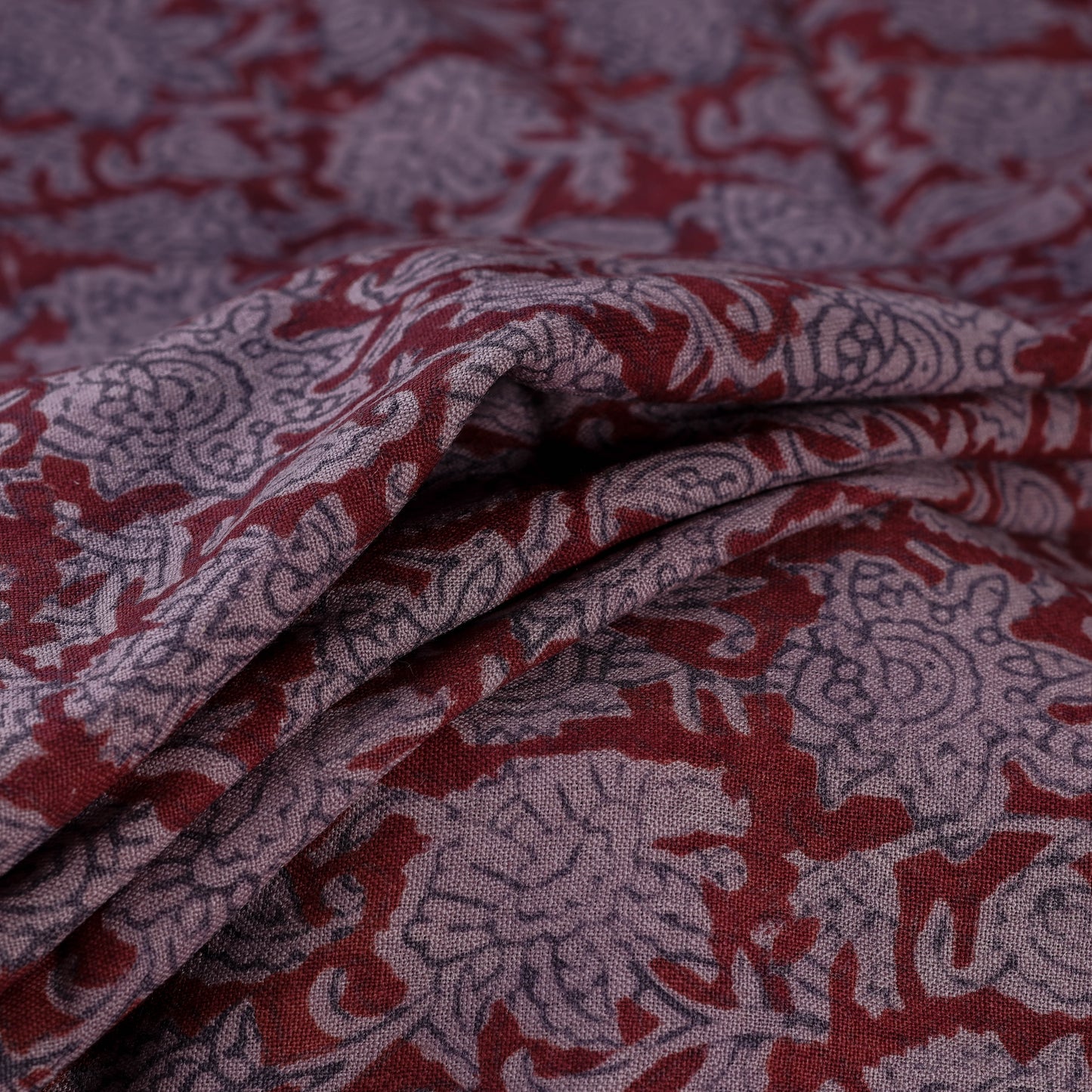 Bagh Hand Block Print Pure Handwoven Merino Wool Natural Dyed Fabric 03