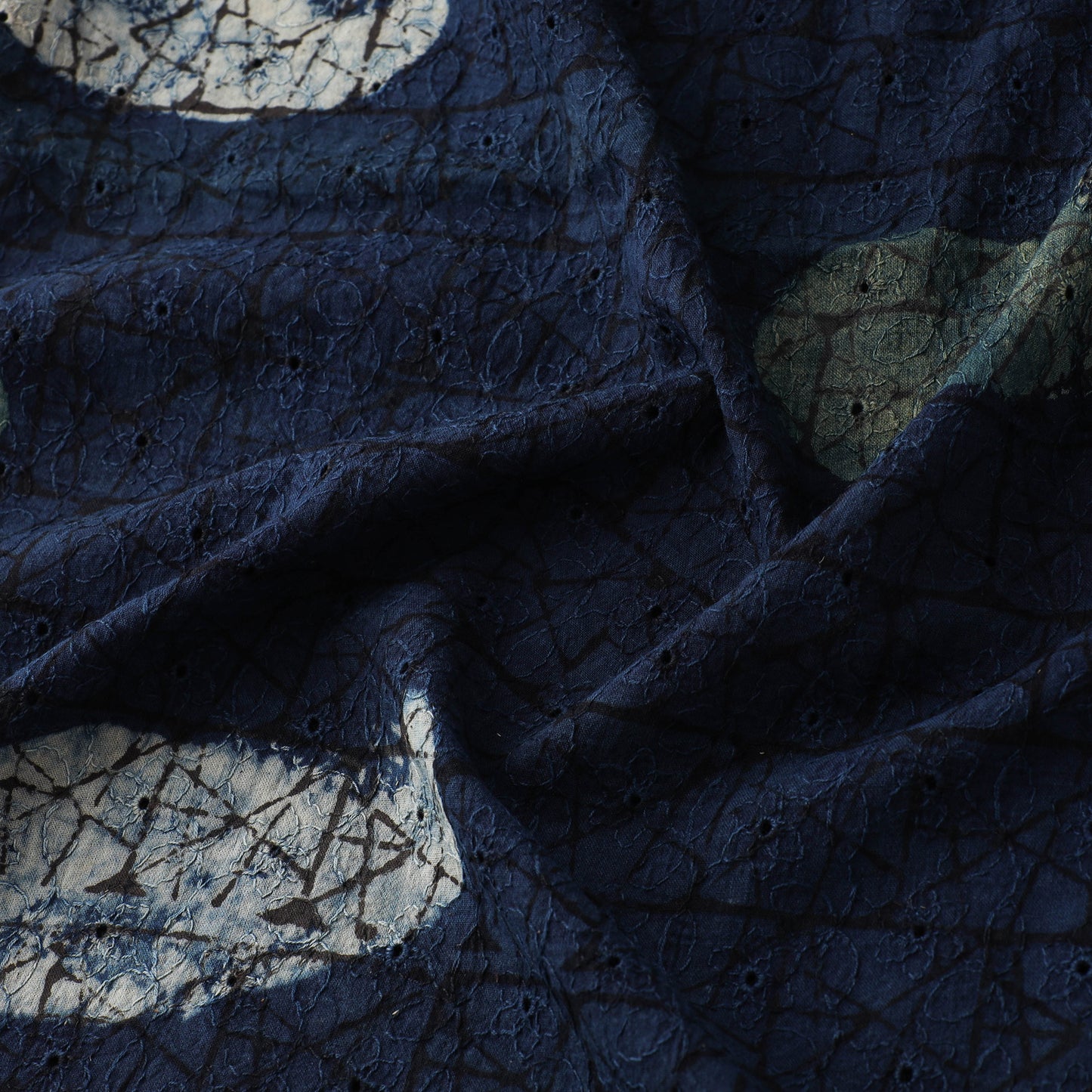 Natural Dyed Ajrakh Hand Block Print Cotton Hakoba Fabric 55