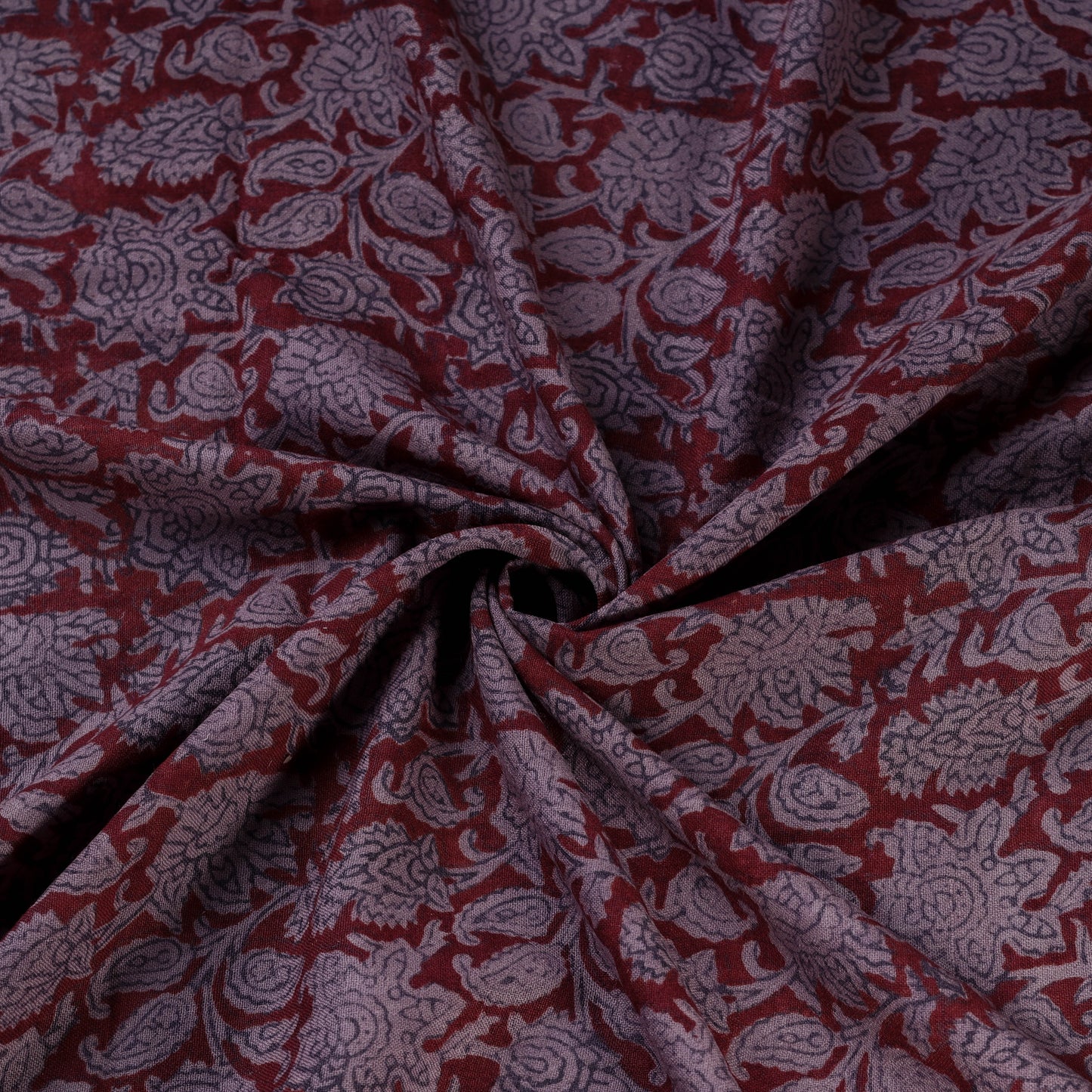 Bagh Hand Block Print Pure Handwoven Merino Wool Natural Dyed Fabric 03