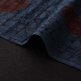Natural Dyed Ajrakh Hand Block Print Cotton Hakoba Fabric 56