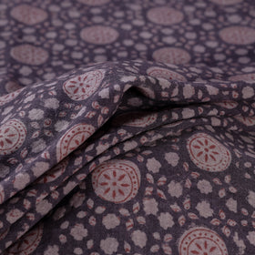 Bagh Hand Block Print Pure Handwoven Merino Wool Natural Dyed Fabric 04