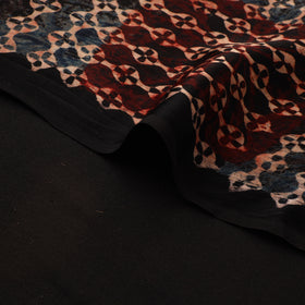 Ajrakh Hand Block Print Natural Dyed Modal Silk Fabric 43