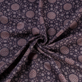 Bagh Hand Block Print Pure Handwoven Merino Wool Natural Dyed Fabric 04