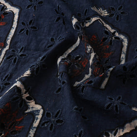 Natural Dyed Ajrakh Hand Block Print Cotton Hakoba Fabric 58