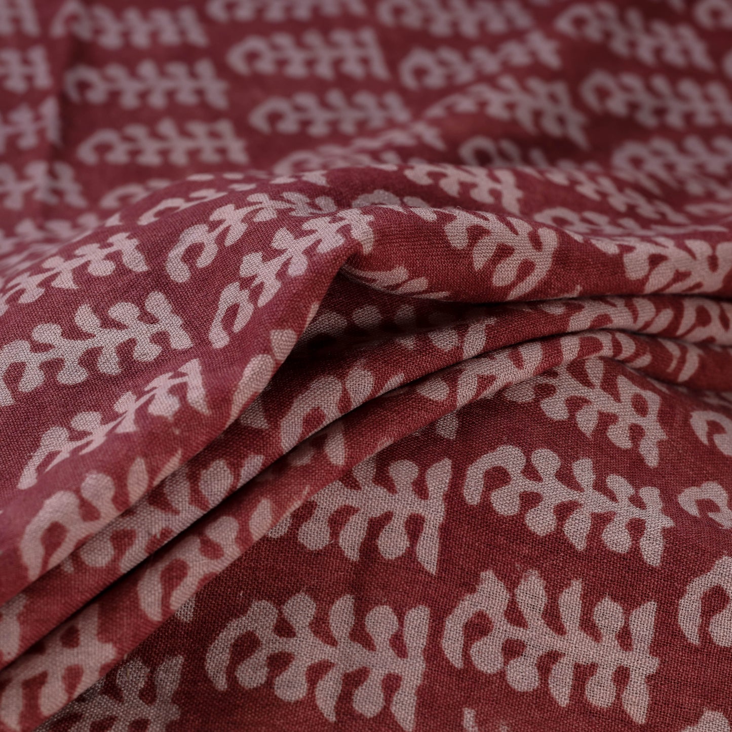 Bagh Hand Block Print Pure Handwoven Merino Wool Natural Dyed Fabric 14