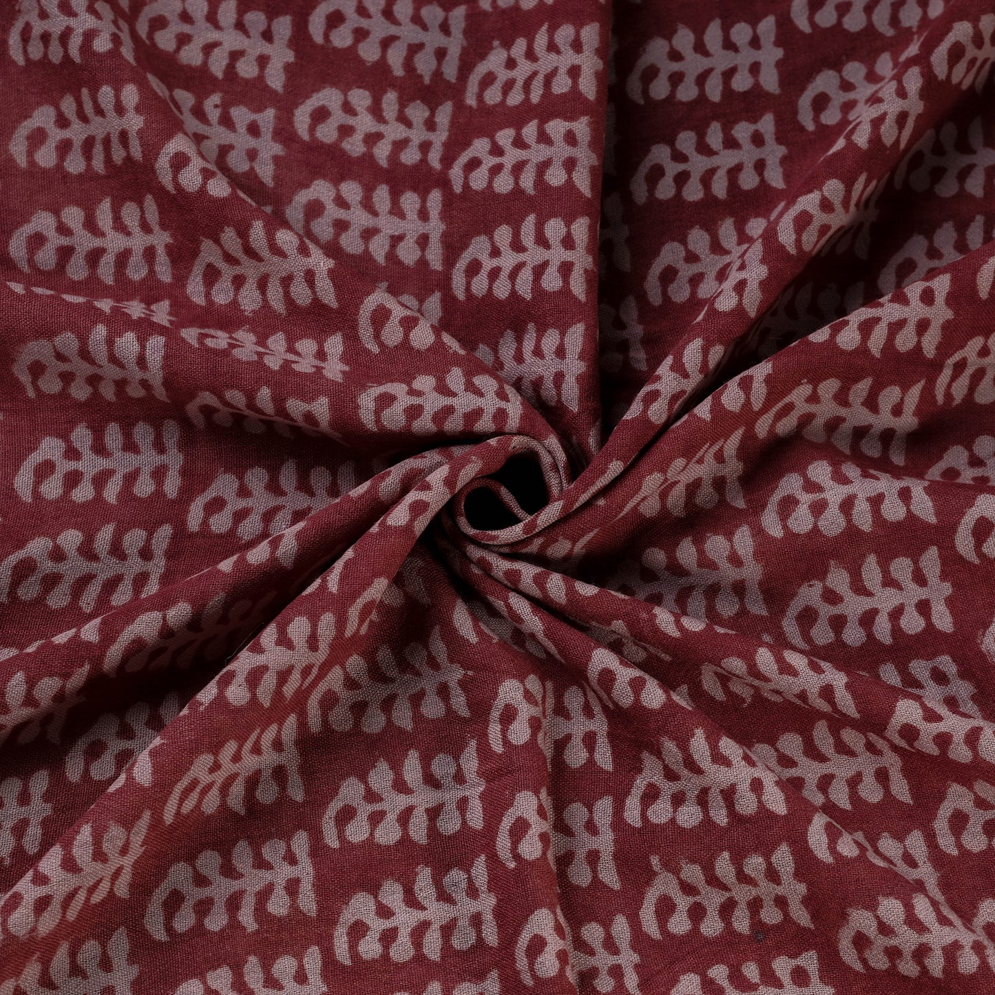 Bagh Hand Block Print Pure Handwoven Merino Wool Natural Dyed Fabric 14