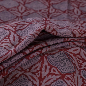 Bagh Hand Block Print Pure Handwoven Merino Wool Natural Dyed Fabric 06