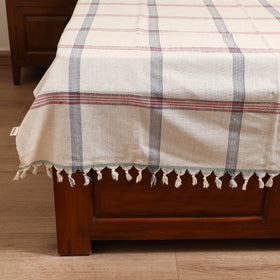 Handloom Cotton Single Bedsheet (90 x 60 in) 222