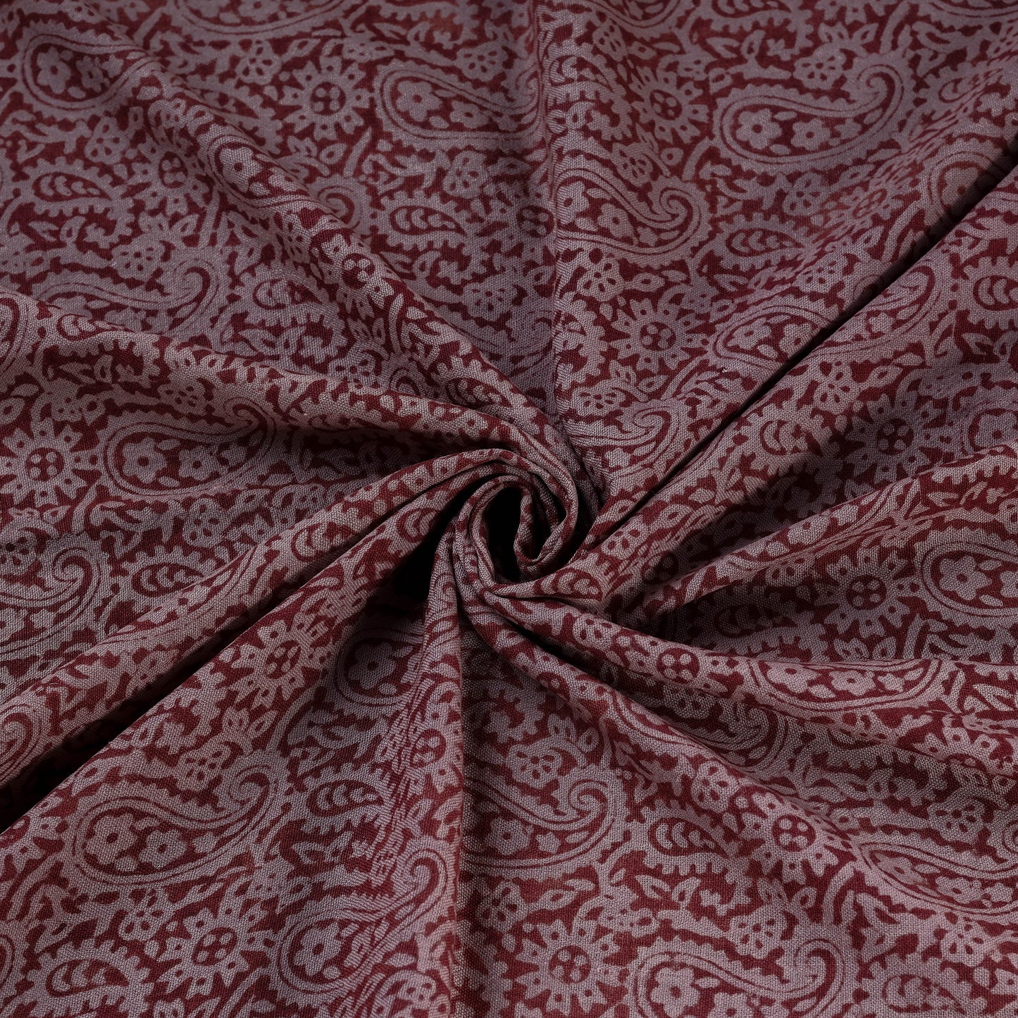 Bagh Hand Block Print Pure Handwoven Merino Wool Natural Dyed Fabric 07