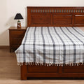 Handloom Cotton Single Bedsheet (90 x 60 in) 223