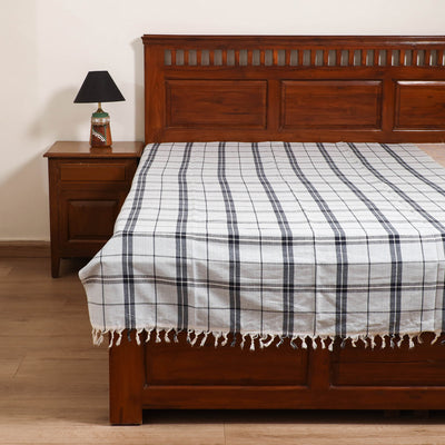 Handloom Cotton Single Bedsheet (90 x 60 in) 223