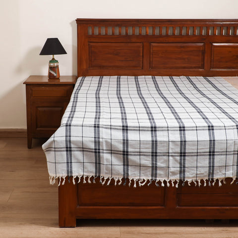 Handloom Cotton Single Bedsheet (90 x 60 in) 223