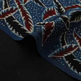 Ajrakh Hand Block Print Natural Dyed Modal Silk Fabric 51