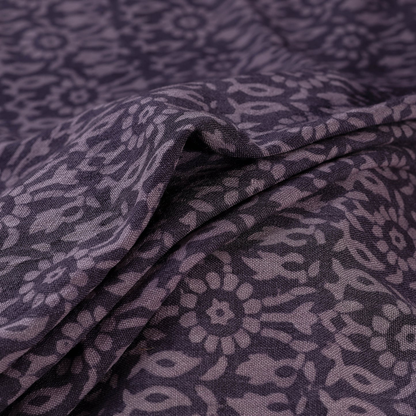 Bagh Hand Block Print Pure Handwoven Merino Wool Natural Dyed Fabric 08