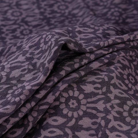 Bagh Hand Block Print Pure Handwoven Merino Wool Natural Dyed Fabric 08
