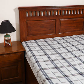 Handloom Cotton Single Bedsheet (90 x 60 in) 223